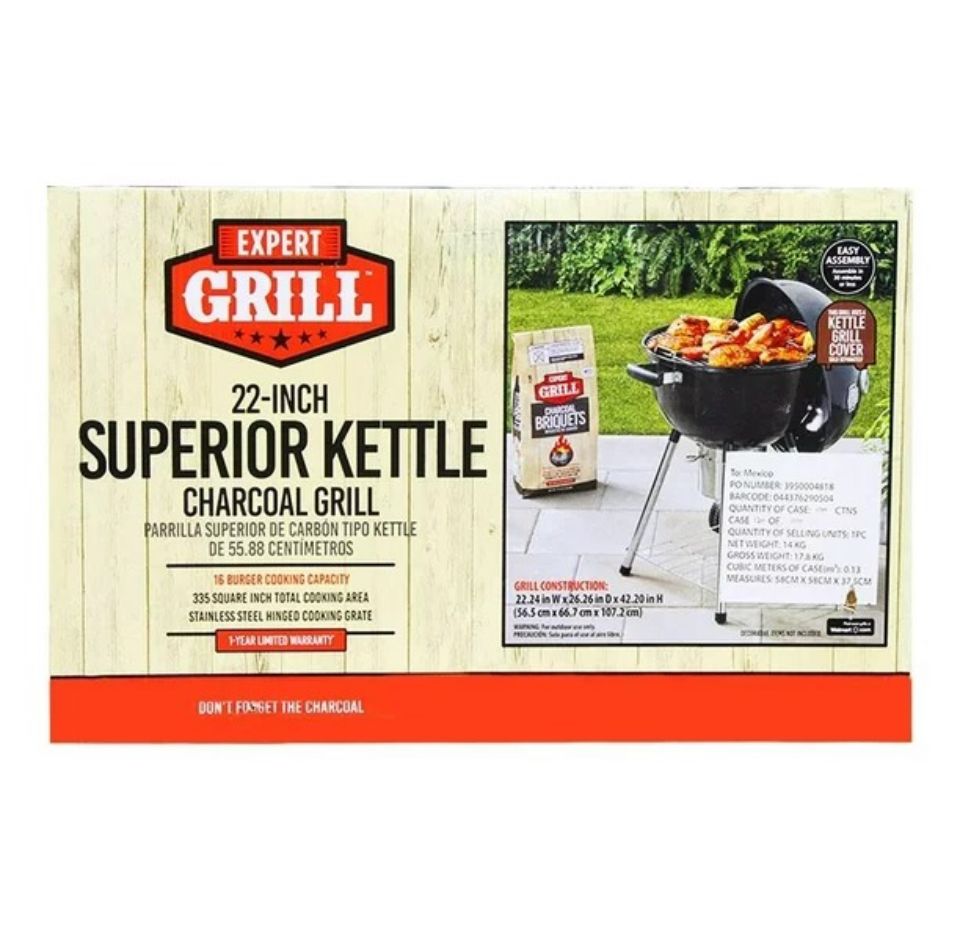 Asador Parrilla Expert Grill Tipo Kettle 55.8 Cm.