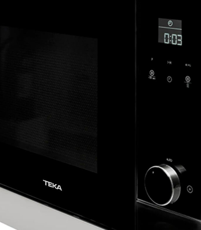 MICROONDAS TEKA MS 620 BIS DE 60 CM (24 PULGADAS) CON CRISTAL NEGRO EN TRIM Y CAPACIDAD DE 0.7 PIES CÚBICOS.