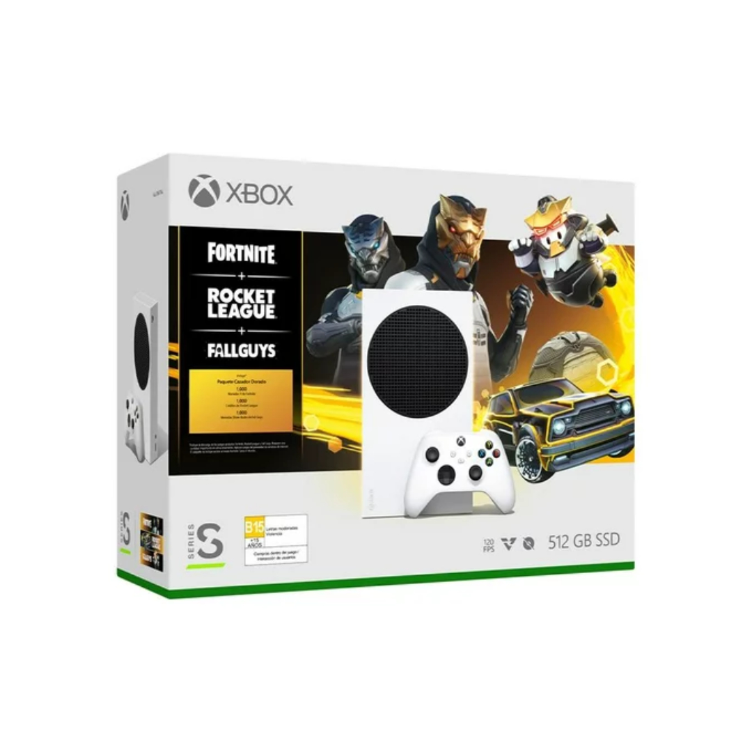 Consola Xbox Series S 512gb Ssd Paquete Gilded Hunter Blanco Detalle