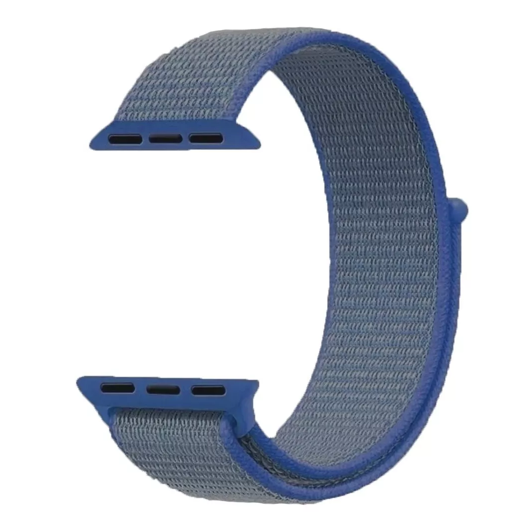 Correa Extensible Para Apple Watch Serie Se/6/5/4/3/2/1 Tela 38 mm Azul Marino