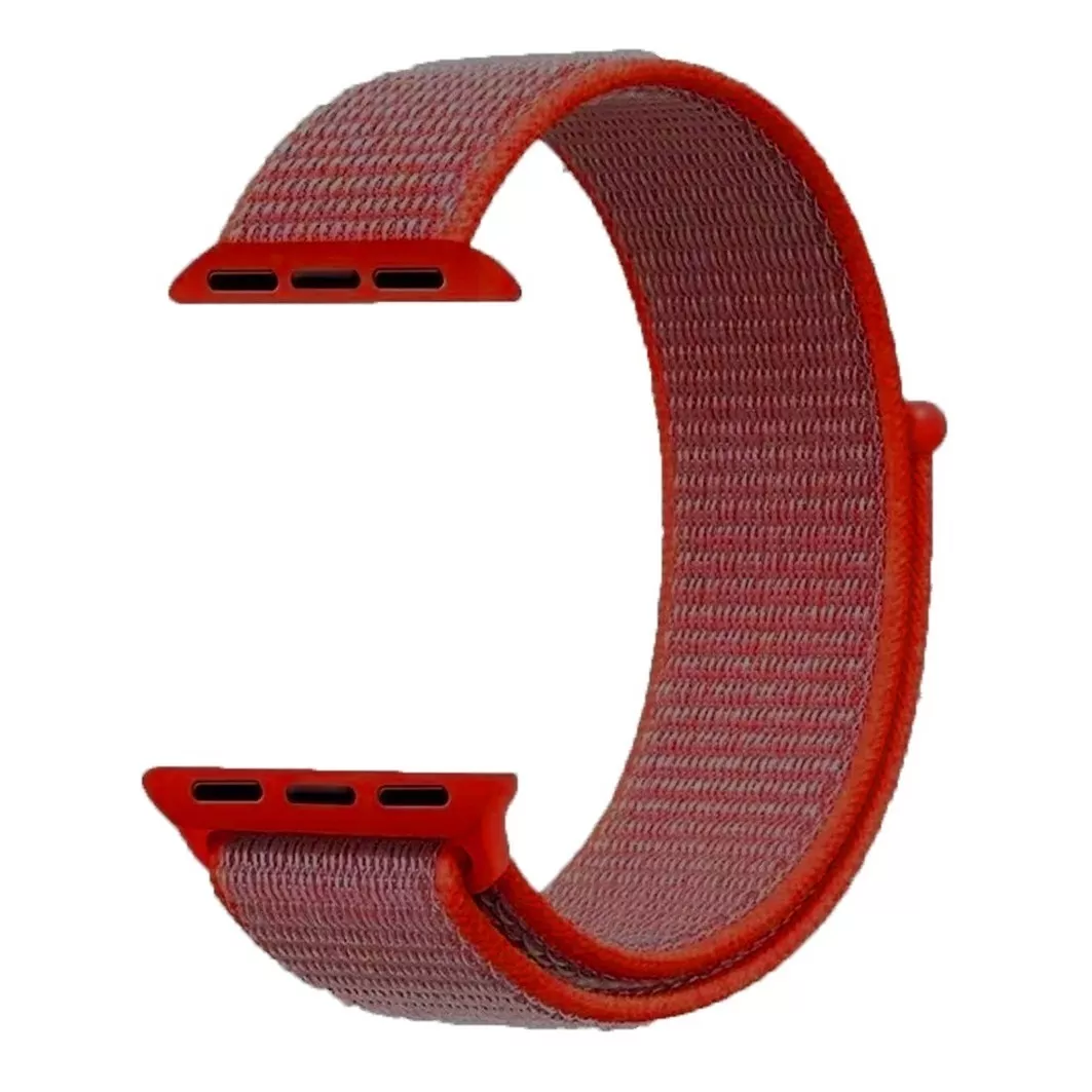 Correa Extensible Para Apple Watch Serie Se/6/5/4/3/2/1 Tela 38 mm Rojo