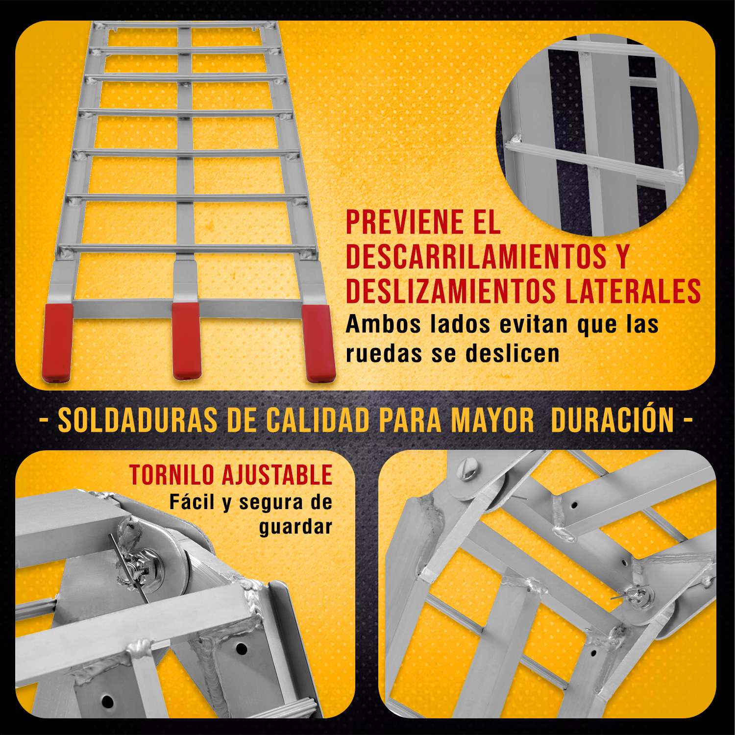 Rampa Aluminio Escalera Carga Max. 750lb Motocicleta