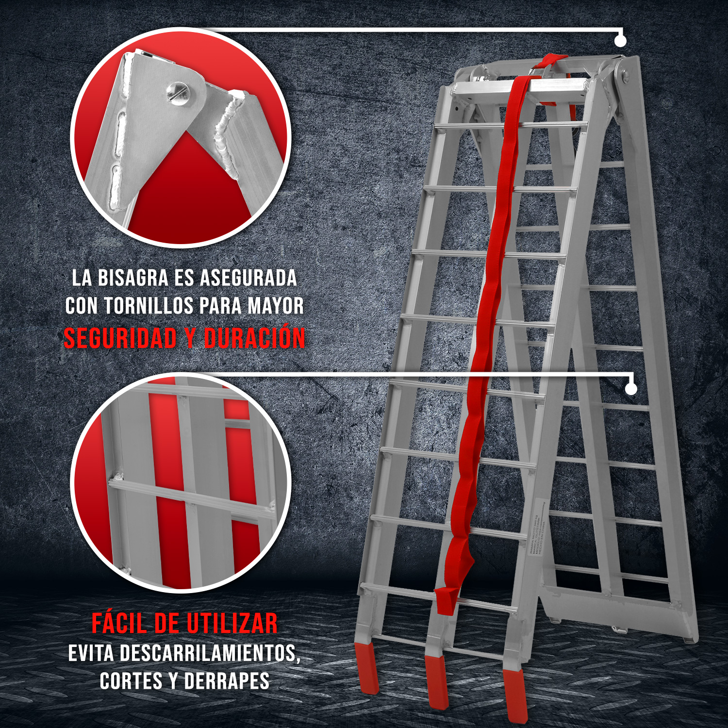 Rampa Aluminio Escalera Carga Max. 750lb Motocicleta