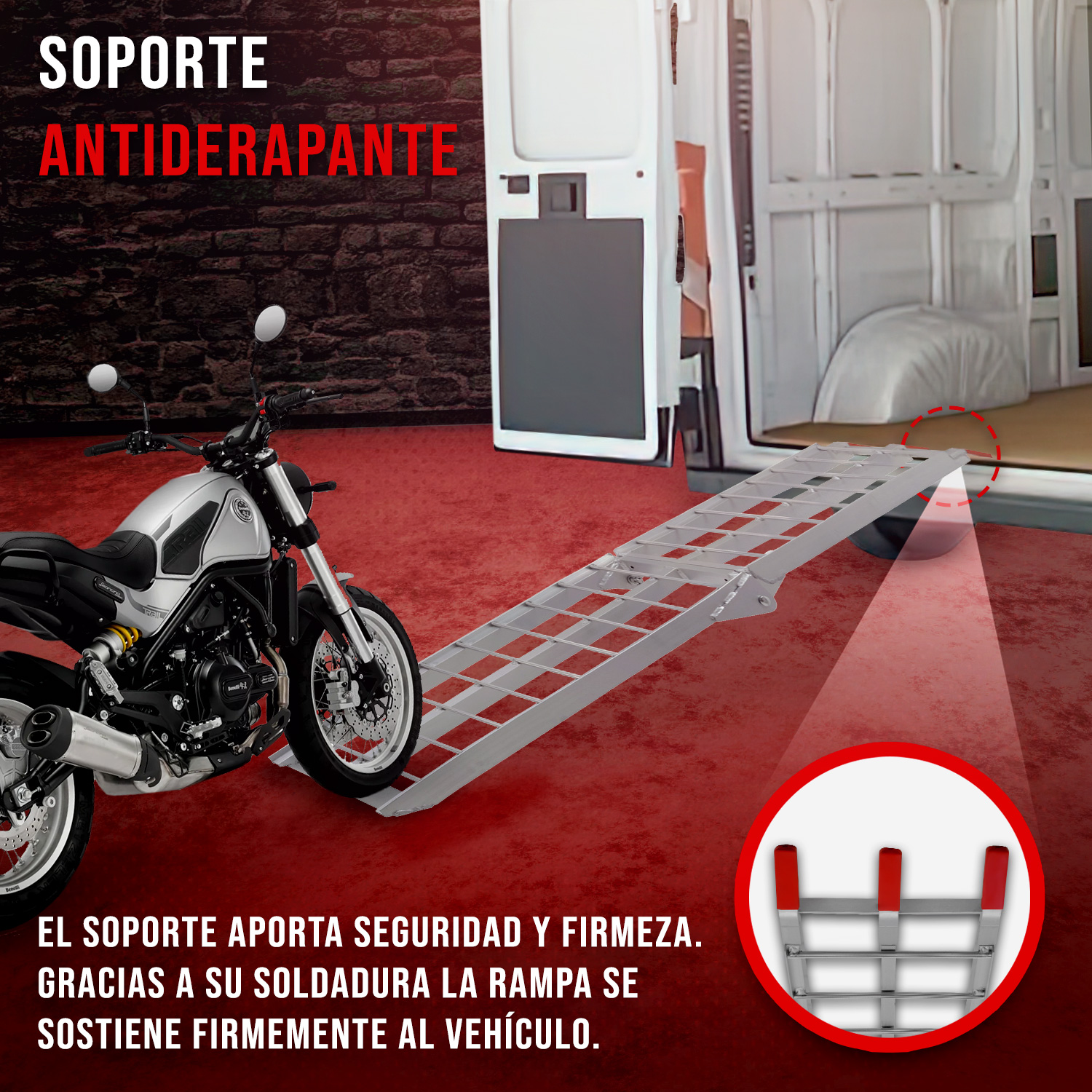 Rampa Aluminio Escalera Carga Max. 750lb Motocicleta