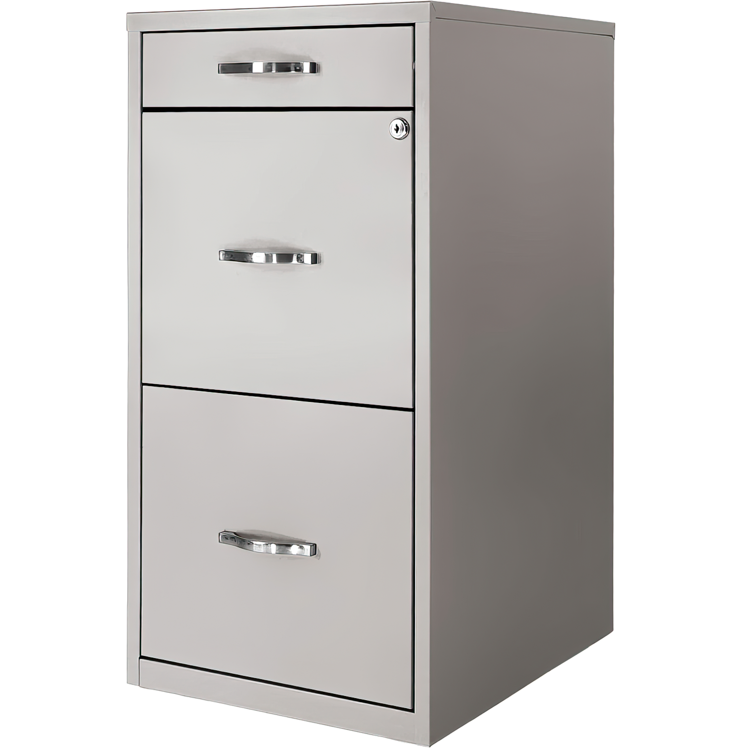Archivero Metalico 2 Gabinetes + 1 Cajon Oficina Papelero Gris