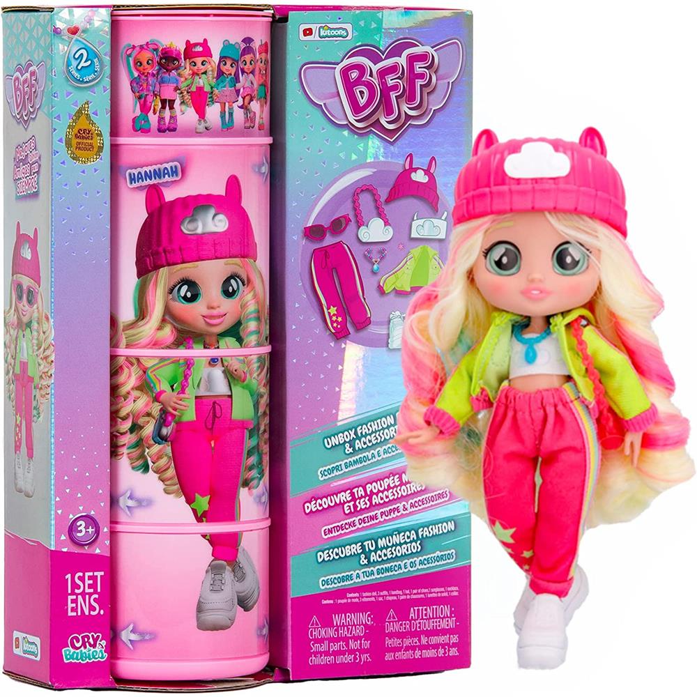 Cry Babies Bff Muñeca Hannah 9 Sorpresas 19 Cm Serie 2