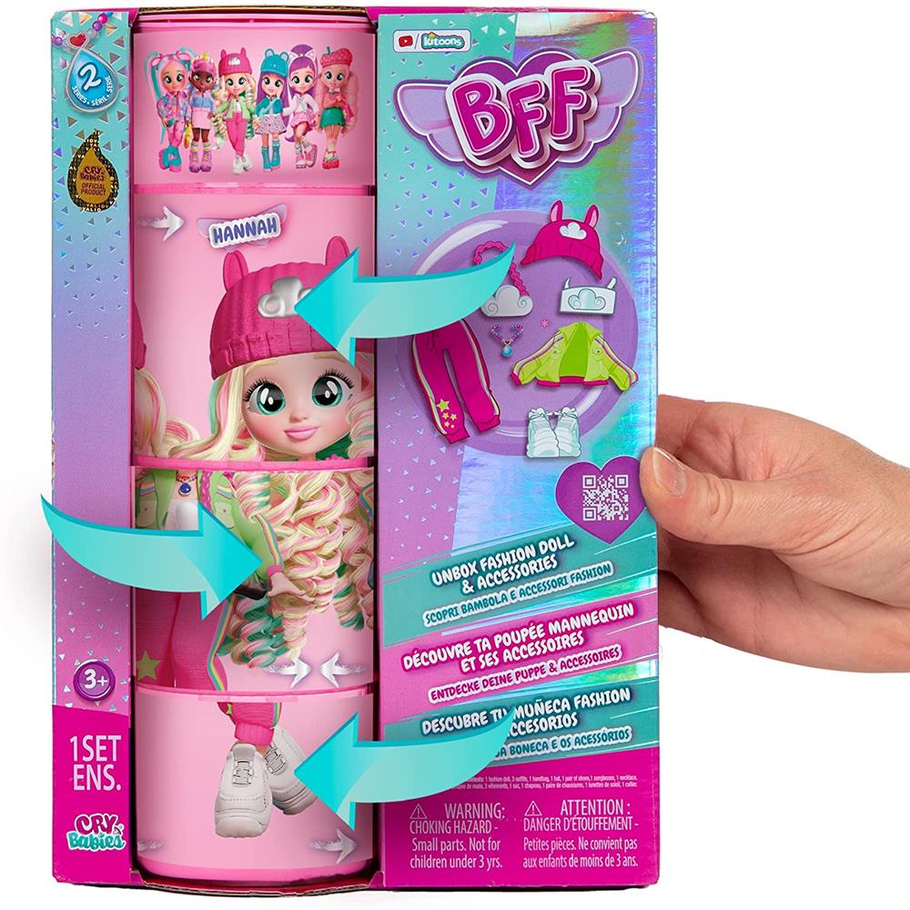 Cry Babies Bff Muñeca Hannah 9 Sorpresas 19 Cm Serie 2