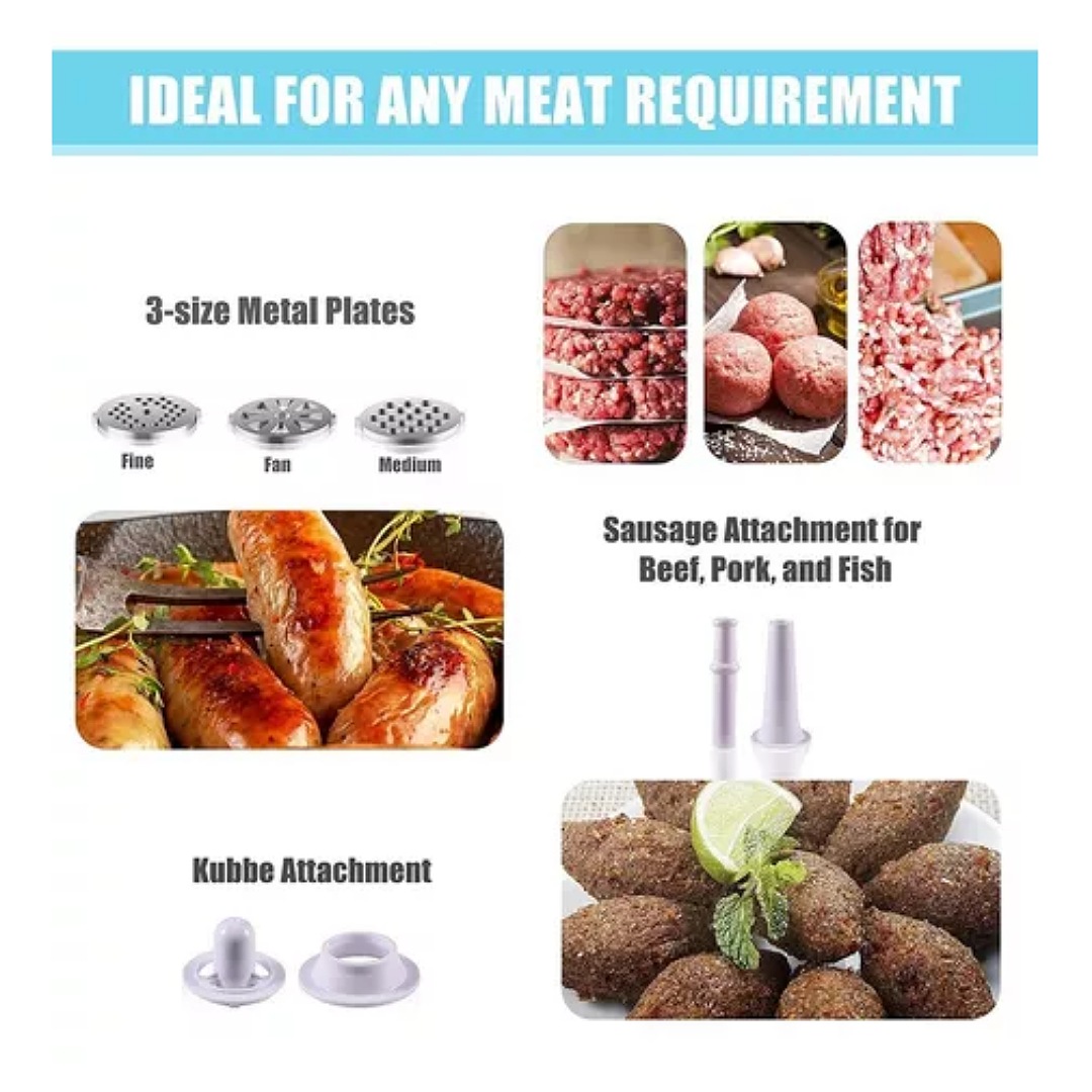 Picadora De Carne Eléctrica De Acero Inoxidable 2800w