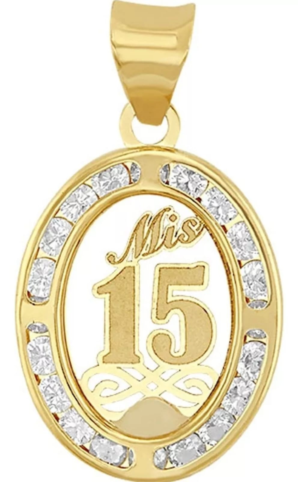 Kit Cadena + Dije Mis Xv Años Laser Oro 10 K + Obsequio