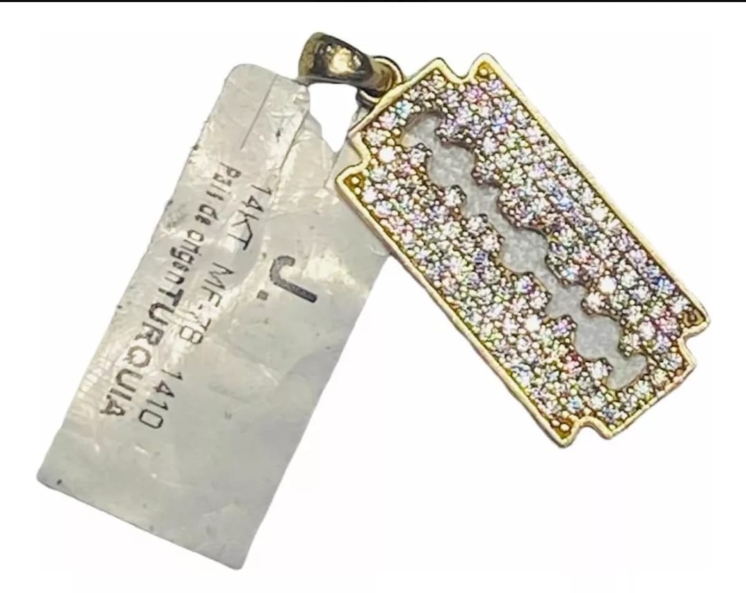 Kit Cadena + Dije Elegante Navaja Oro 14 K. + Obsequio