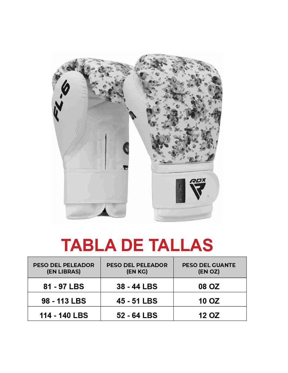 Guantes Box Rdx Floreados Para Mujer Sparring Entrenamiento