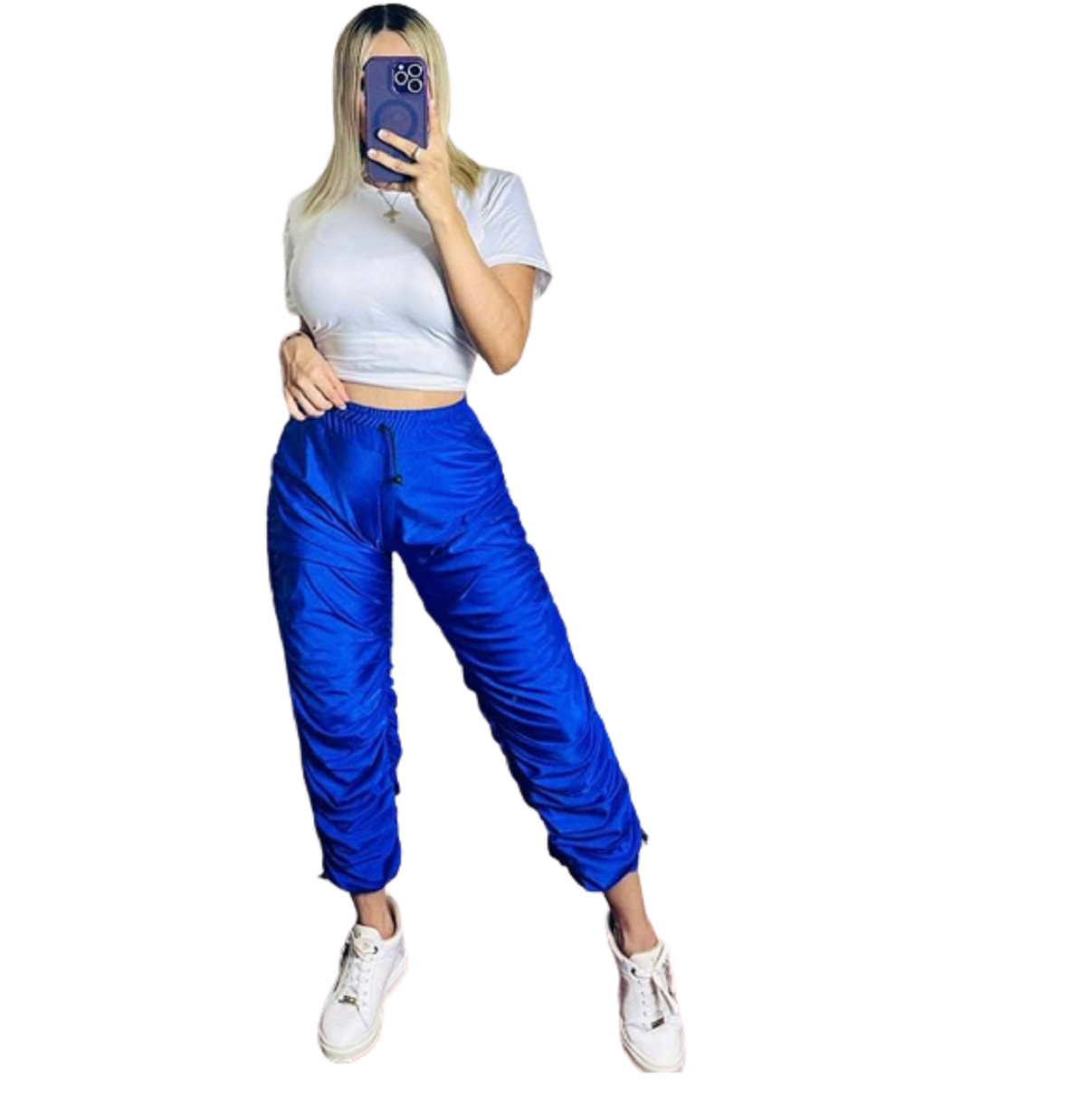 Jogger para dama, pantalón corrugado casual