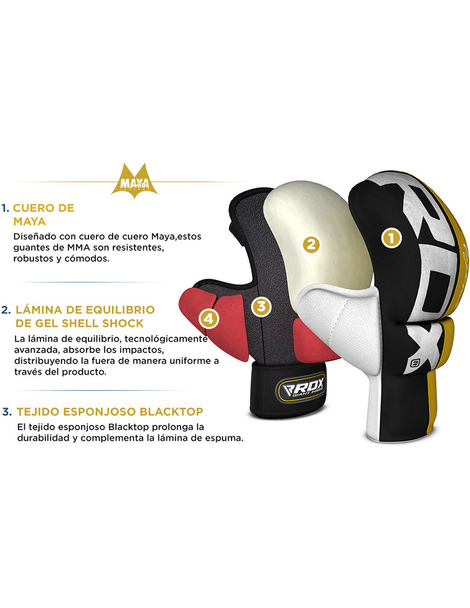Guantes Mma T6 Hibridos Rdx Sparring Muaythai Entrenamiento