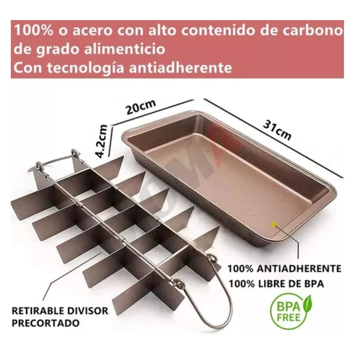 Molde De Pastel Brownie Pan Molde Para Hornear Herramientas