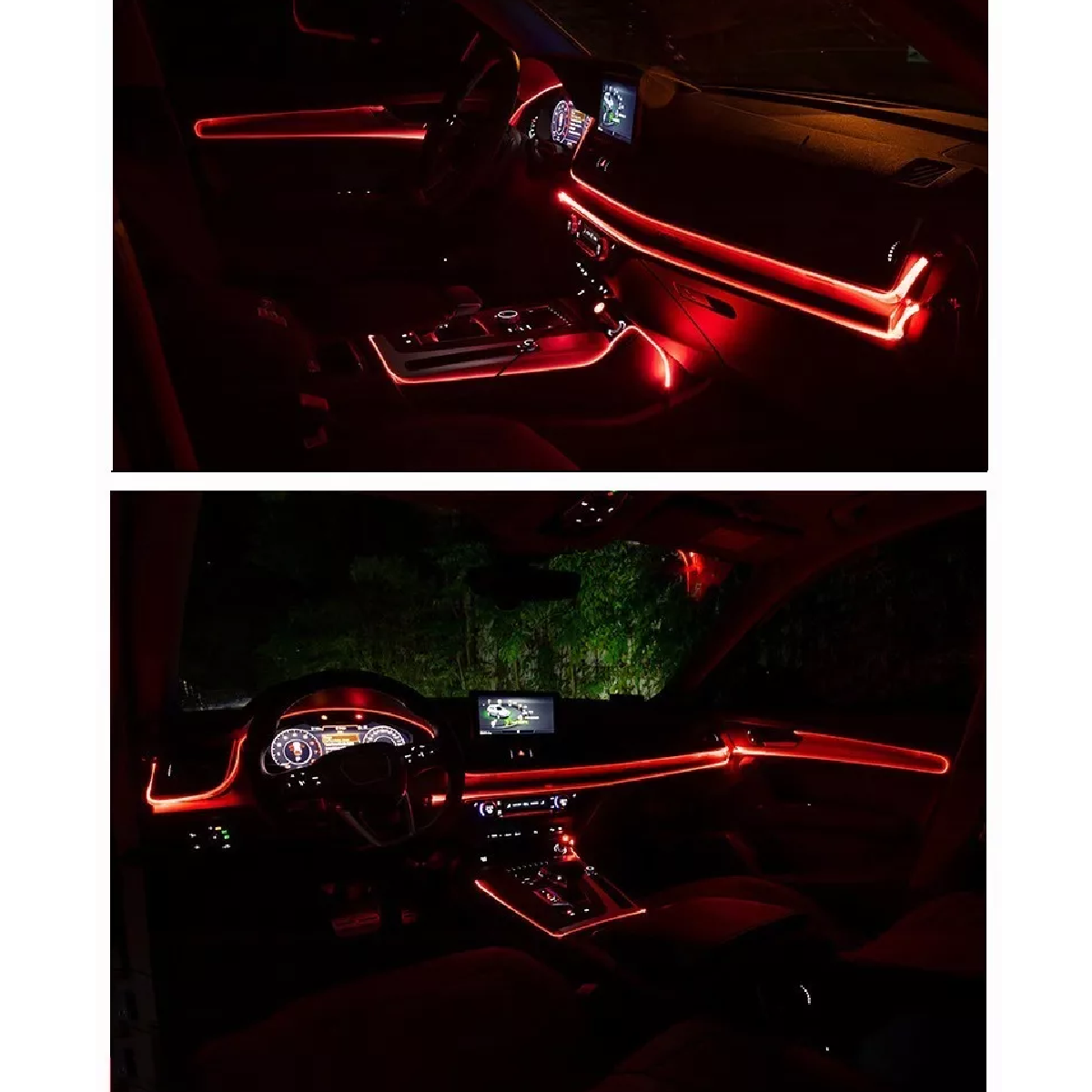 Hilo 3m Luminoso Luz Neon Dj Cable Auto Led Tira Rojo