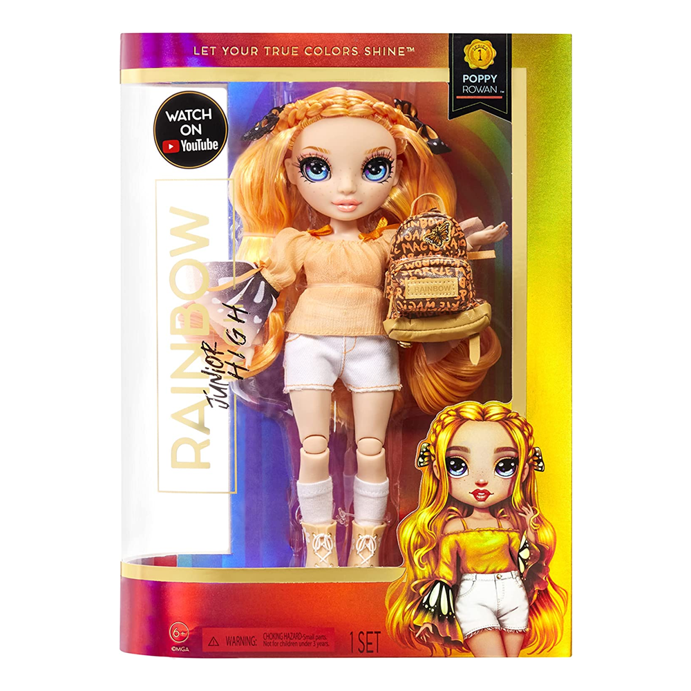 Muñeca MGA 578406EUC Rainbow High Jr High-poppy Rowan
