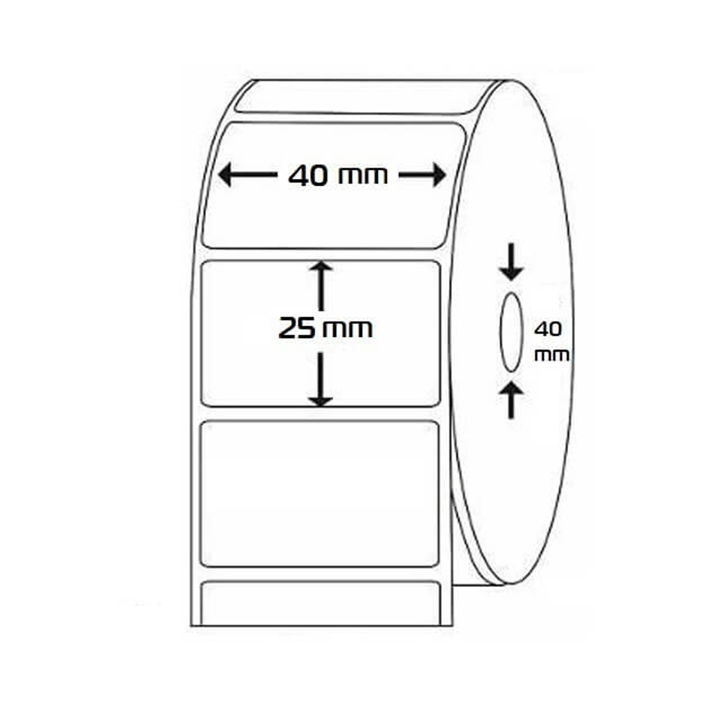 ETIQUETA TD 40 X 25 C/1000
