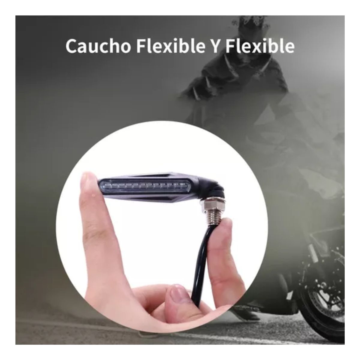 4pz Secuencial Motocicleta Direccionales Led Indicador 12v Negro