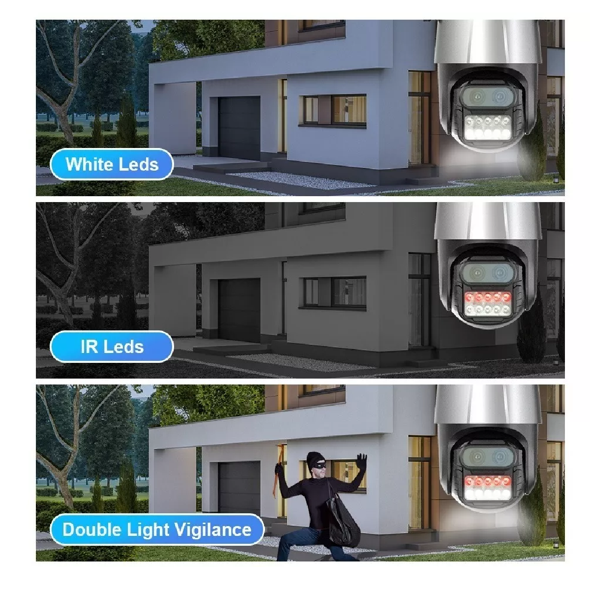 Cámara De Seguridad 8mpx Wifi Ip Exterior Alarma Sirena P10