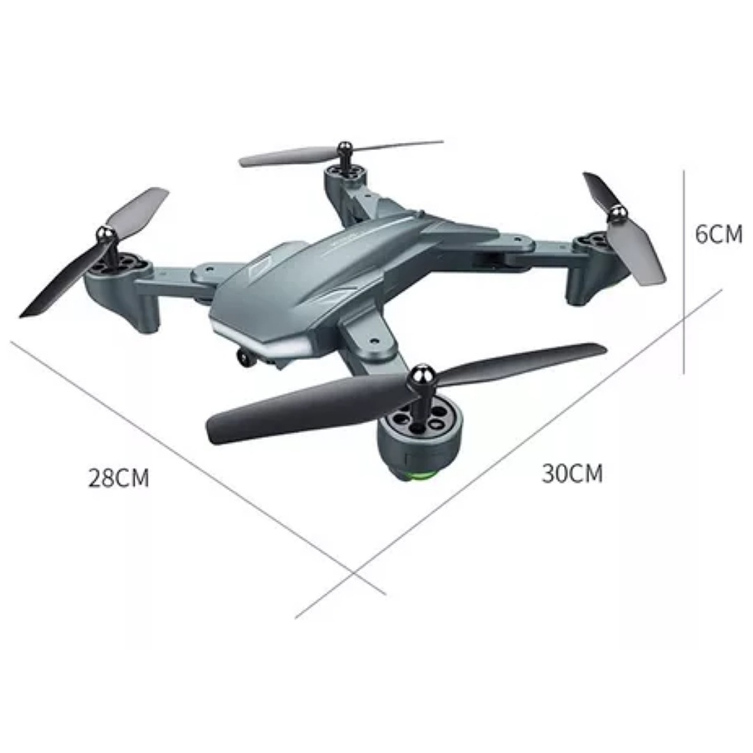 Drone Visuo XS816 con caja original con dual cámara 4K gris 2 baterías
