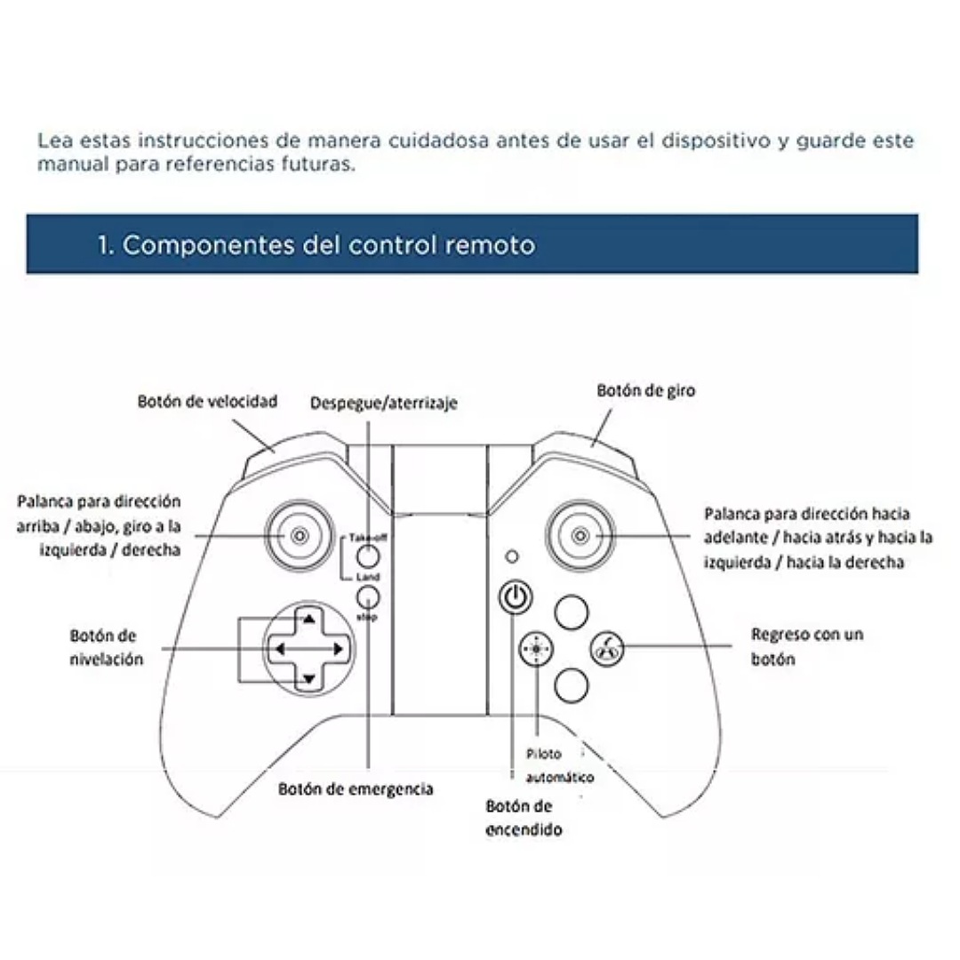 Drone Visuo XS816 con caja original con dual cámara 4K gris 2 baterías