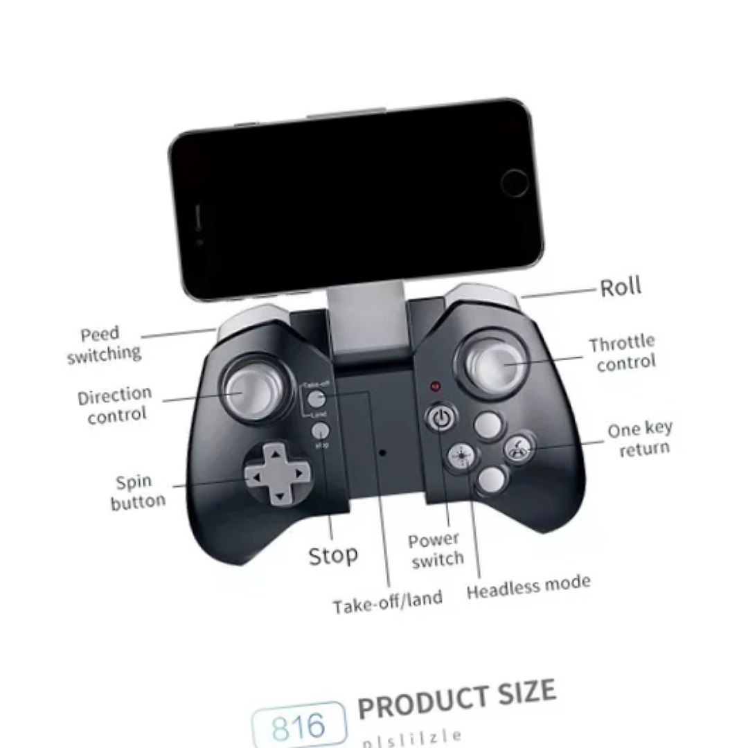 Drone Visuo XS816 con caja original con dual cámara 4K gris 2 baterías