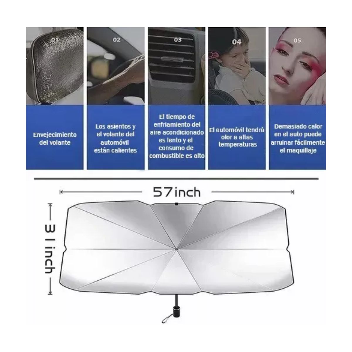 Tapasol Parabrisas Cubre Sol Para Coche Cortinas Parasol Negro