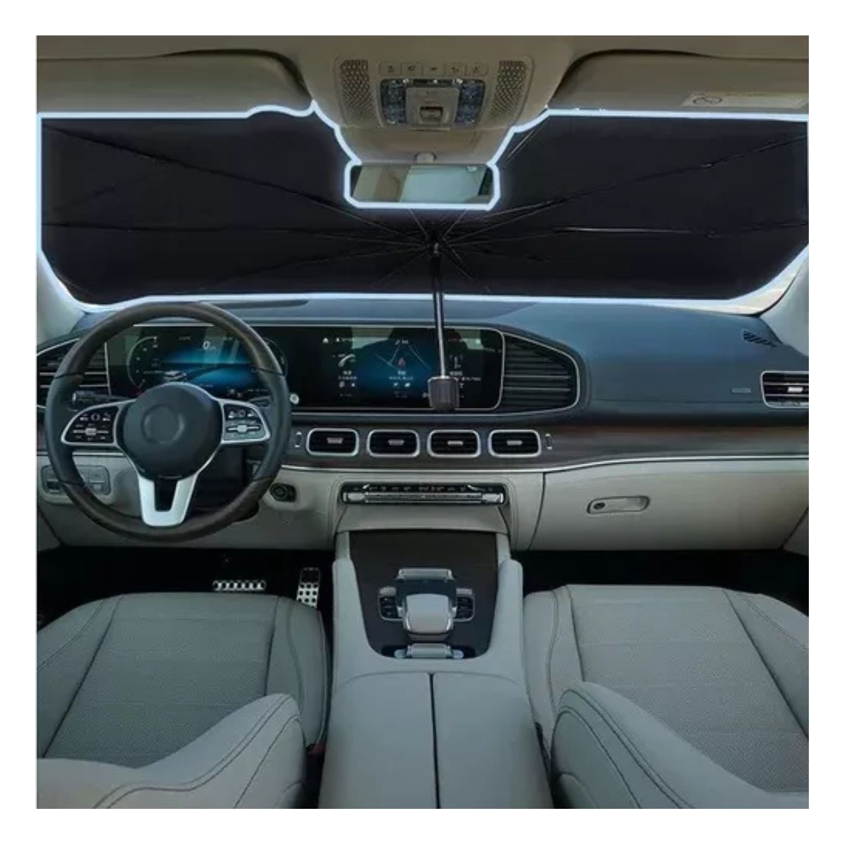 Tapasol Parabrisas Cubre Sol Para Coche Cortinas Parasol Negro