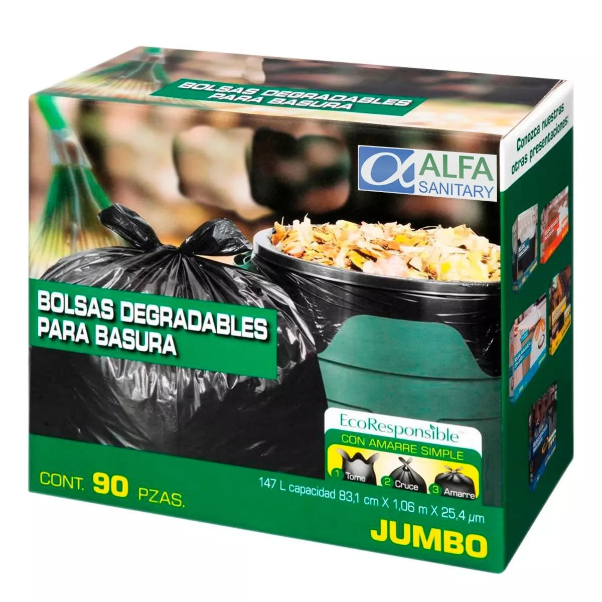 Bolsa de basura de comunidad extra fuerte premium diamond 85x105 (95  litros) - Pack de 10 bolsas - Grup Berca Distribucions