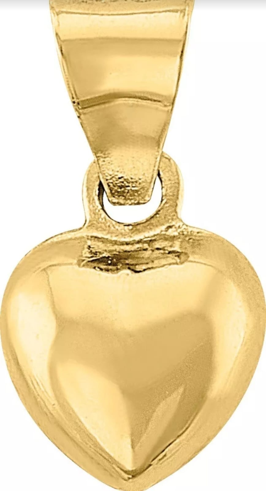 Collar Corazon Mini Liso Oro 10 K  + Obsequio 