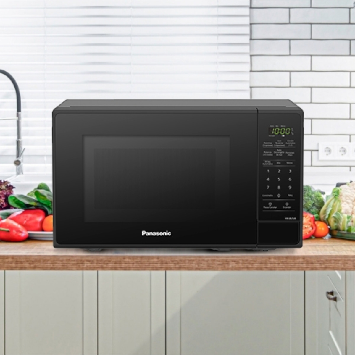 Microondas Horno Panasonic NN-SB25JBRUH 0.7pies Negro Digital