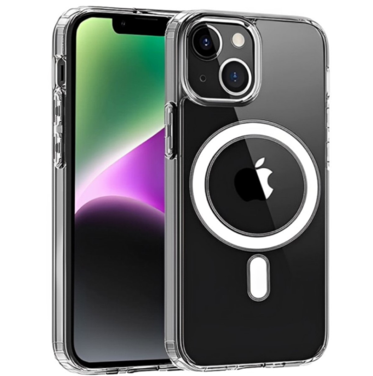 Funda para iPhone 13 de 6,1" Case Transparente Minimalista, Carga Magnética e inalámbrica Compatible Magsafe (2023) Carcasa a Prueba de Golpes de Uso Rudo