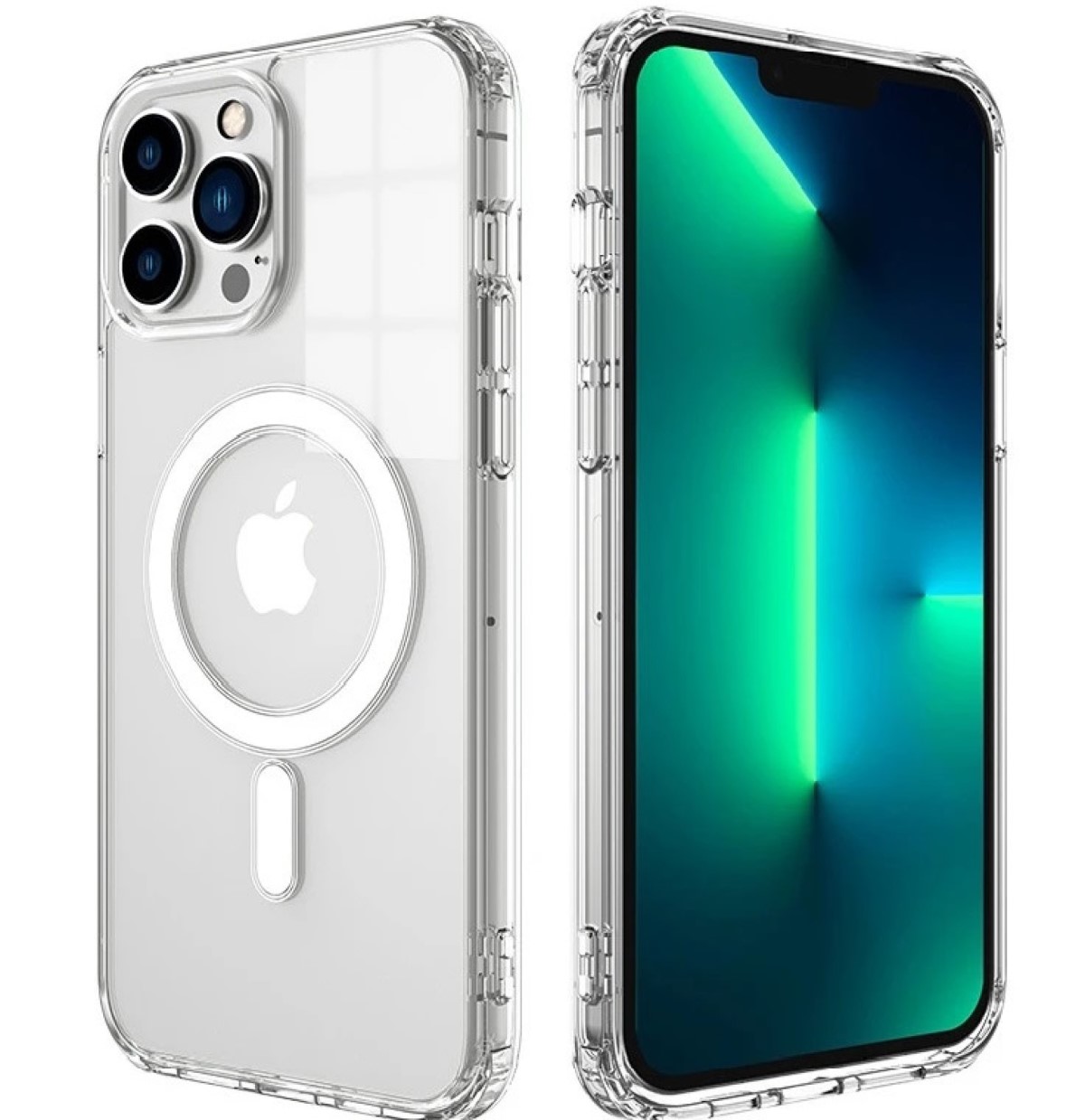Funda para iPhone 14 Pro MAX de 6.7" Case Transparente con Protector de Pantalla, Estuche con Carga Magnética e inalámbrica Magsafe (2023) Carcasa a Prueba de Golpes Uso Rudo