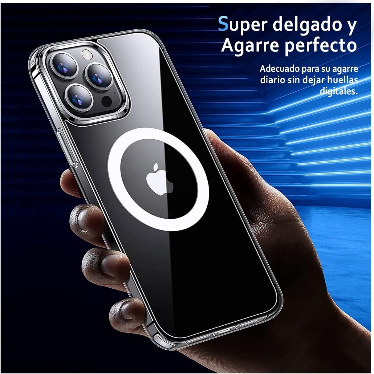 Funda para iPhone 12 y 12 Pro de 6.1" Case Transparente con Protector de Pantalla, Estuche con Carga Magnética e inalámbrica Magsafe (2023) Carcasa a Prueba de Golpes Uso Rudo