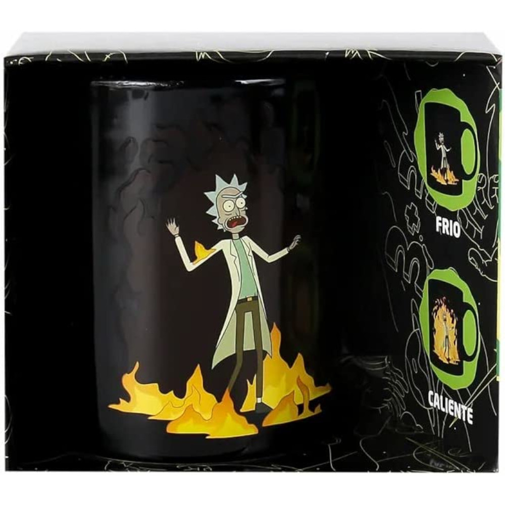 Taza Mágica Geek Industry Rick Y Morty, Rick en Llamas 330ml