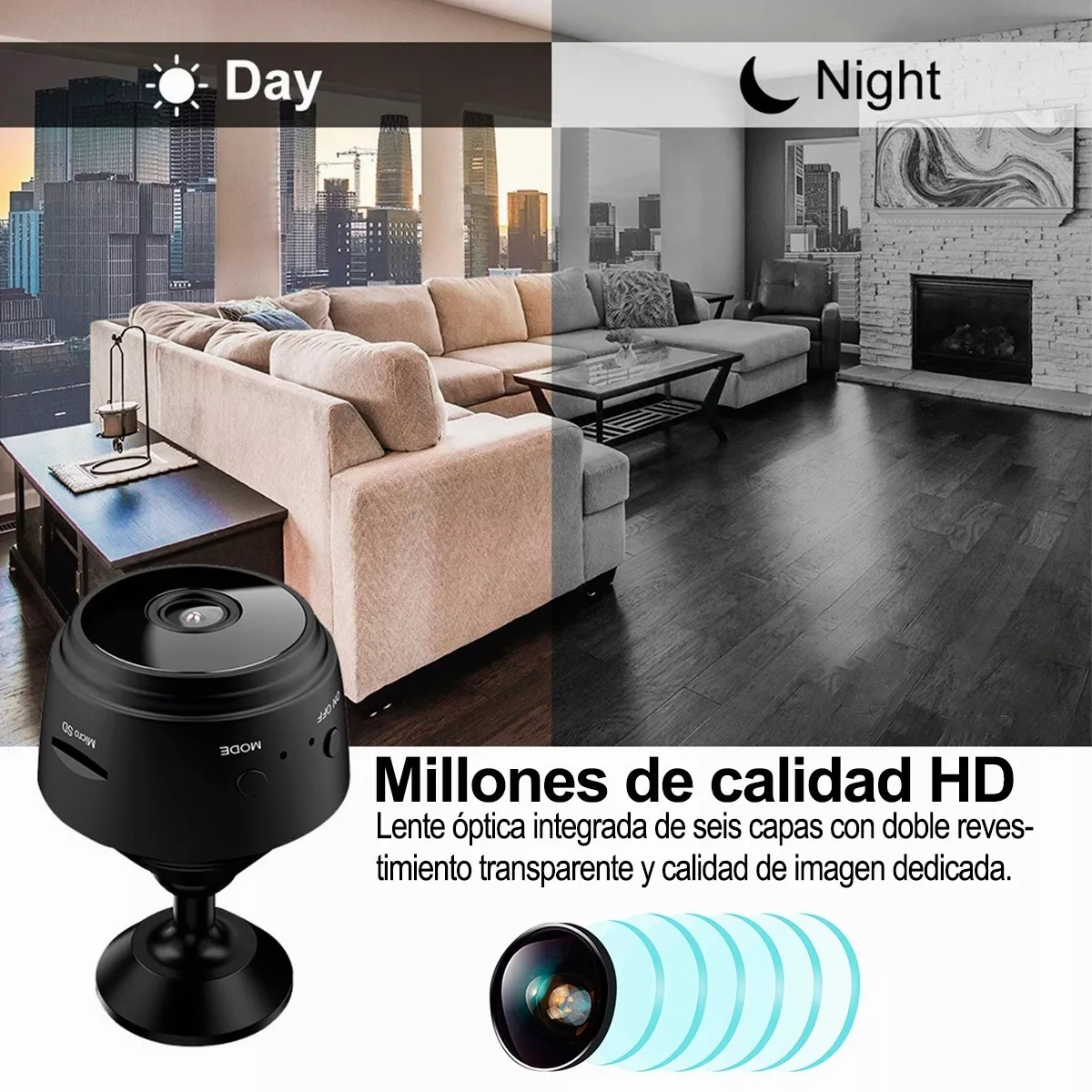 Mini Cámaras De Seguridad Wifi Inalambrico Vigilancia Hd