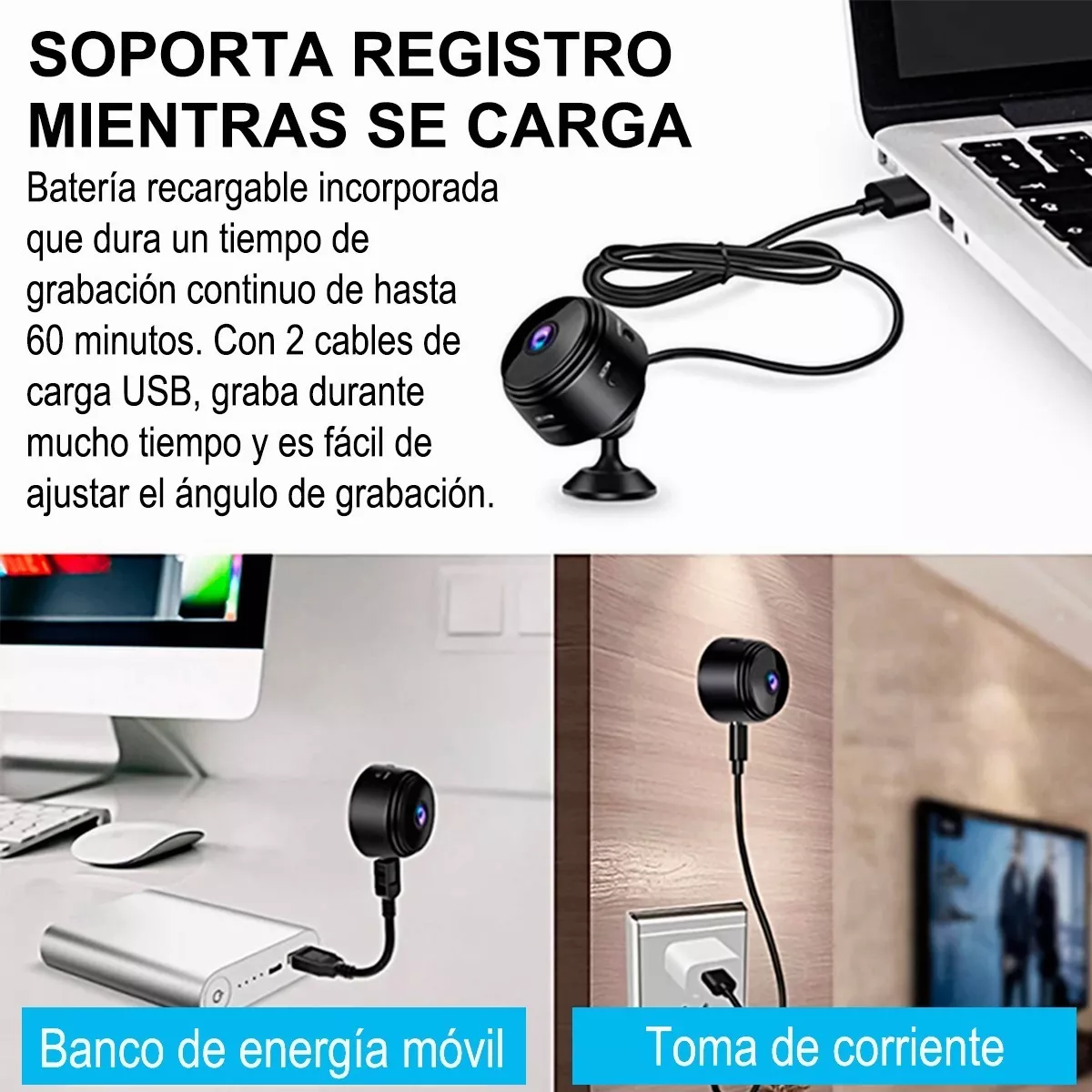 Mini Cámaras De Seguridad Wifi Inalambrico Vigilancia Hd
