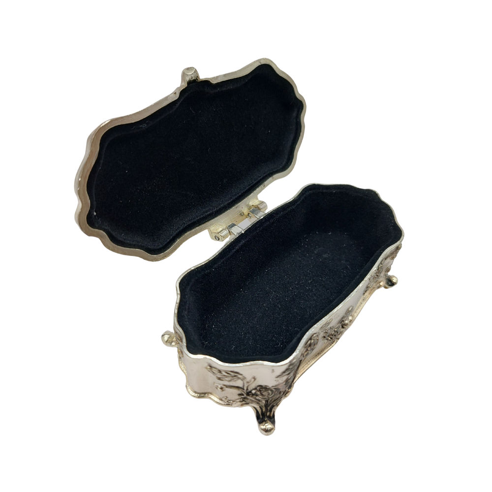 Caja De Joyería Alhajero Vintage Plateado