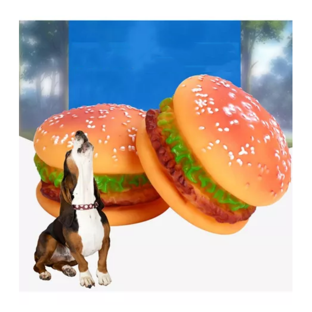 Juguetes Sonoros Hamburguesa Para perro y  Mascotas