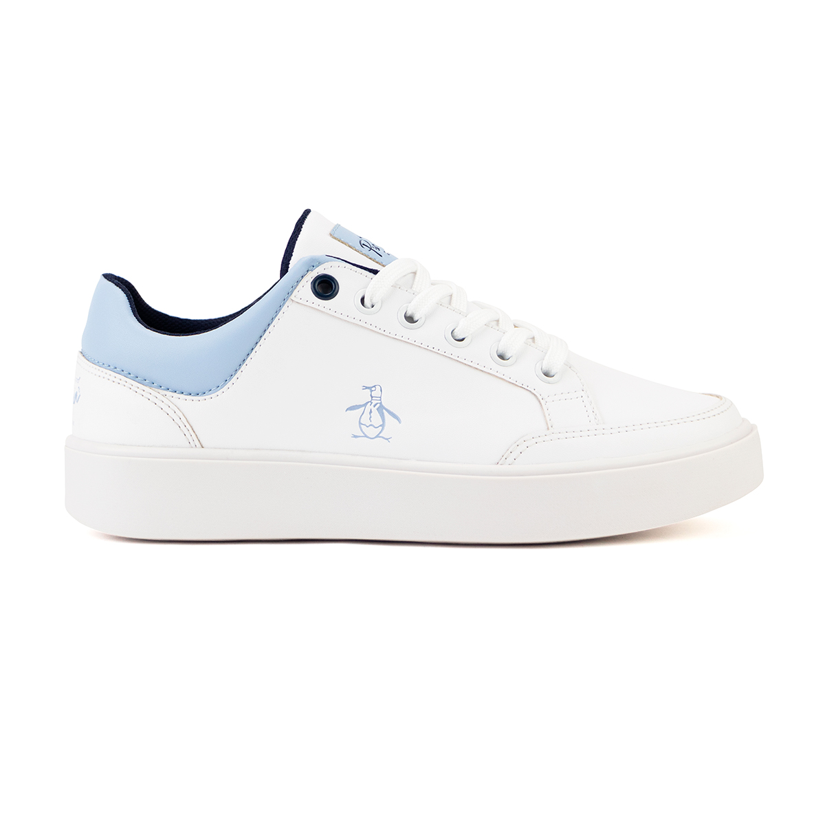 Tenis Original Penguin Style Janny Casual De Mujer Blanco-Azul