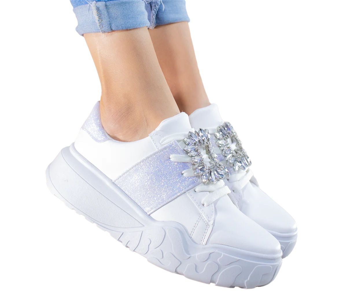 Vane Blanco | Tenis casual con brillos