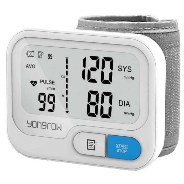 Medidores de Presión para Ancianos MXPSX-001-18 1pza Blanco LCD 2 Pilas AAA 135 a 195mm Diámetro Muñeca PressuLux