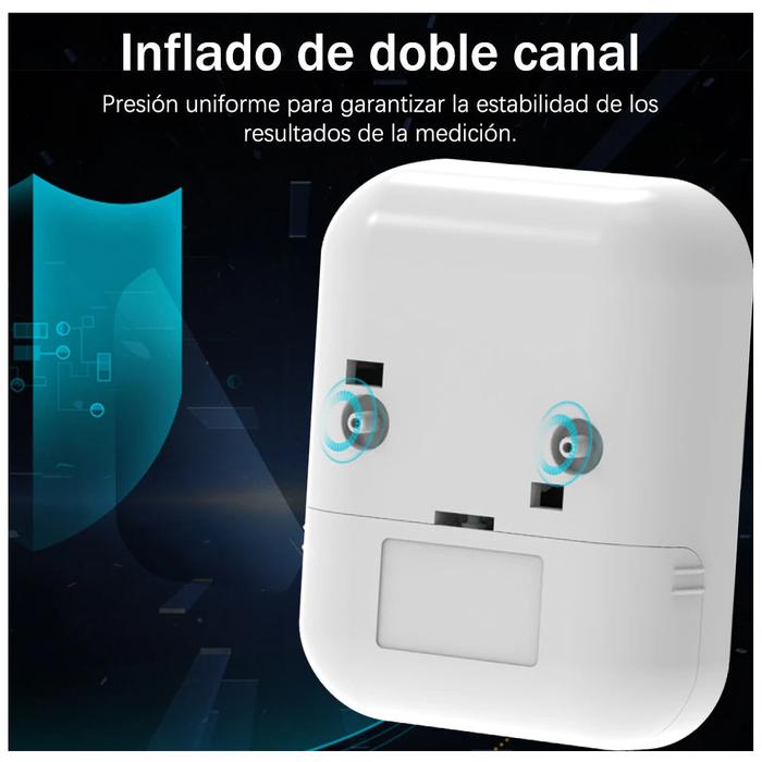 Medidores de Presión para Ancianos MXPSX-001-18 1pza Blanco LCD 2 Pilas AAA 135 a 195mm Diámetro Muñeca PressuLux