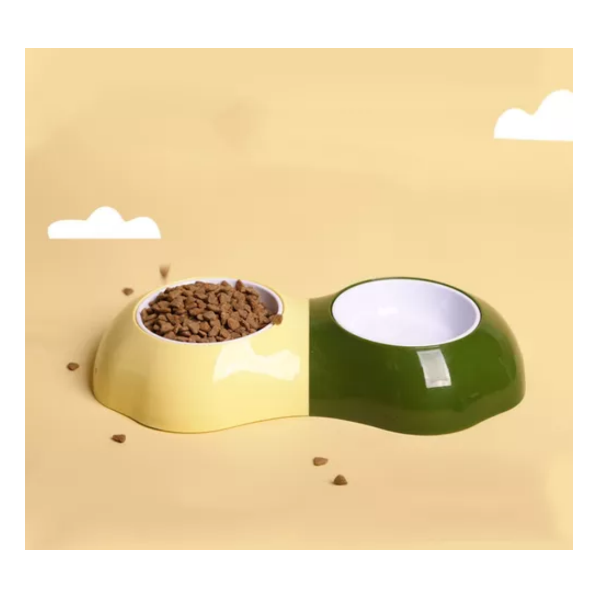 Plato De Doble Para Comida Y Agua Para Gatos