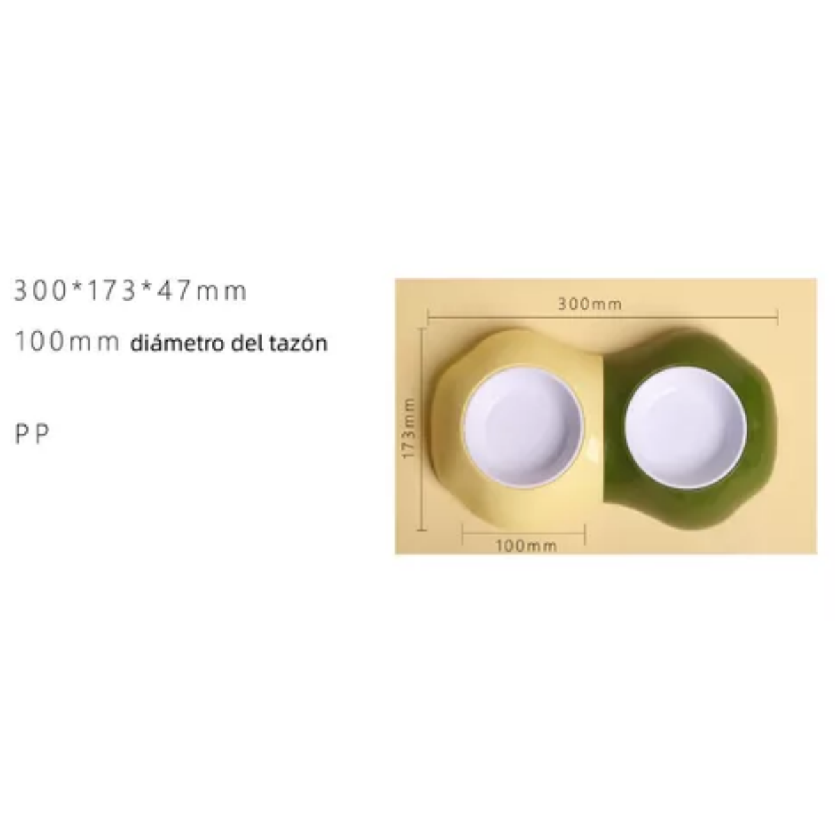 Plato De Doble Para Comida Y Agua Para Gatos