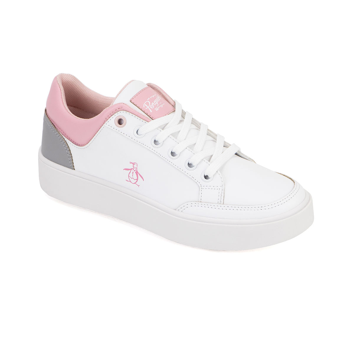 Tenis Original Penguin Style Janny De Dama Blanco-Rosa