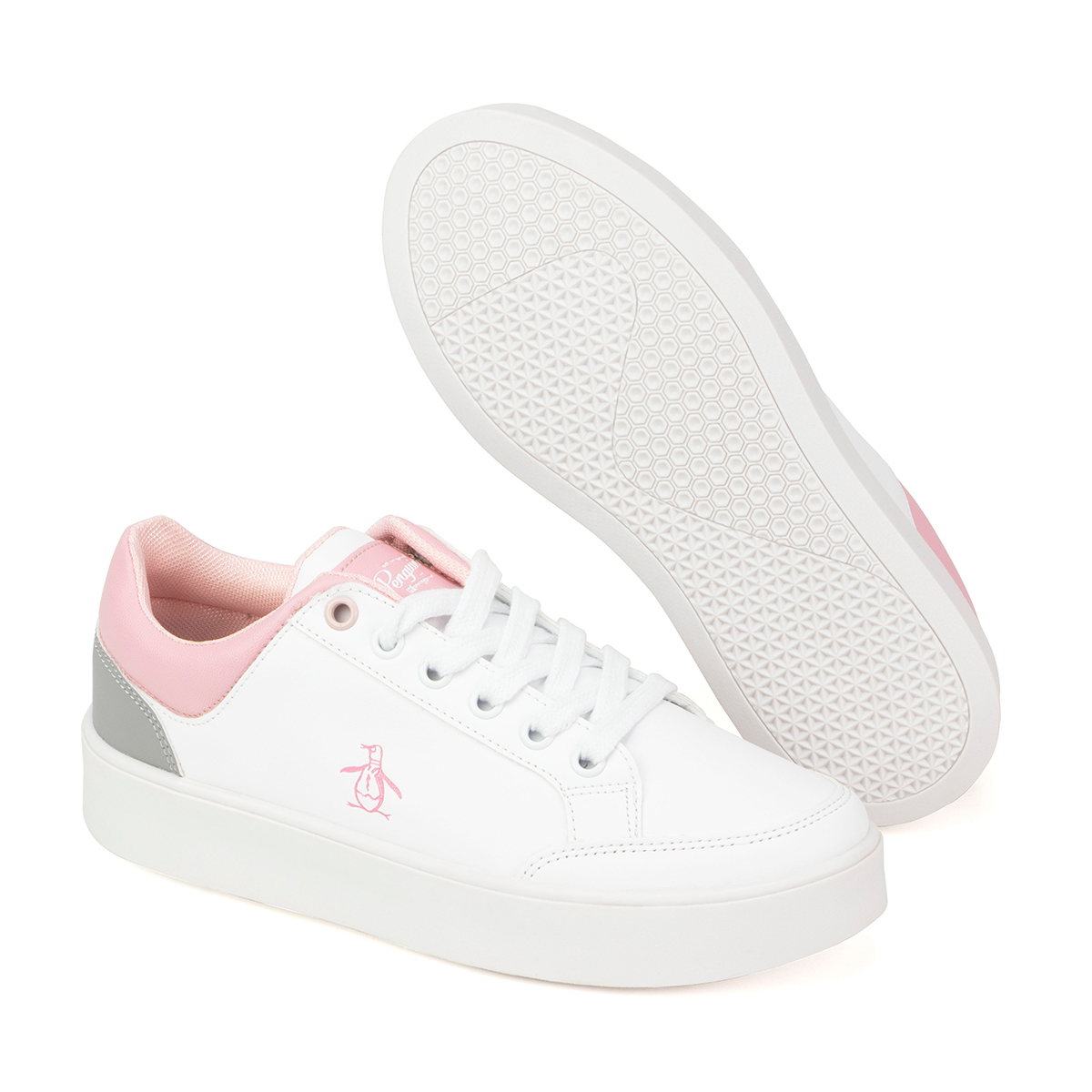 Tenis Original Penguin Style Janny De Dama Blanco-Rosa