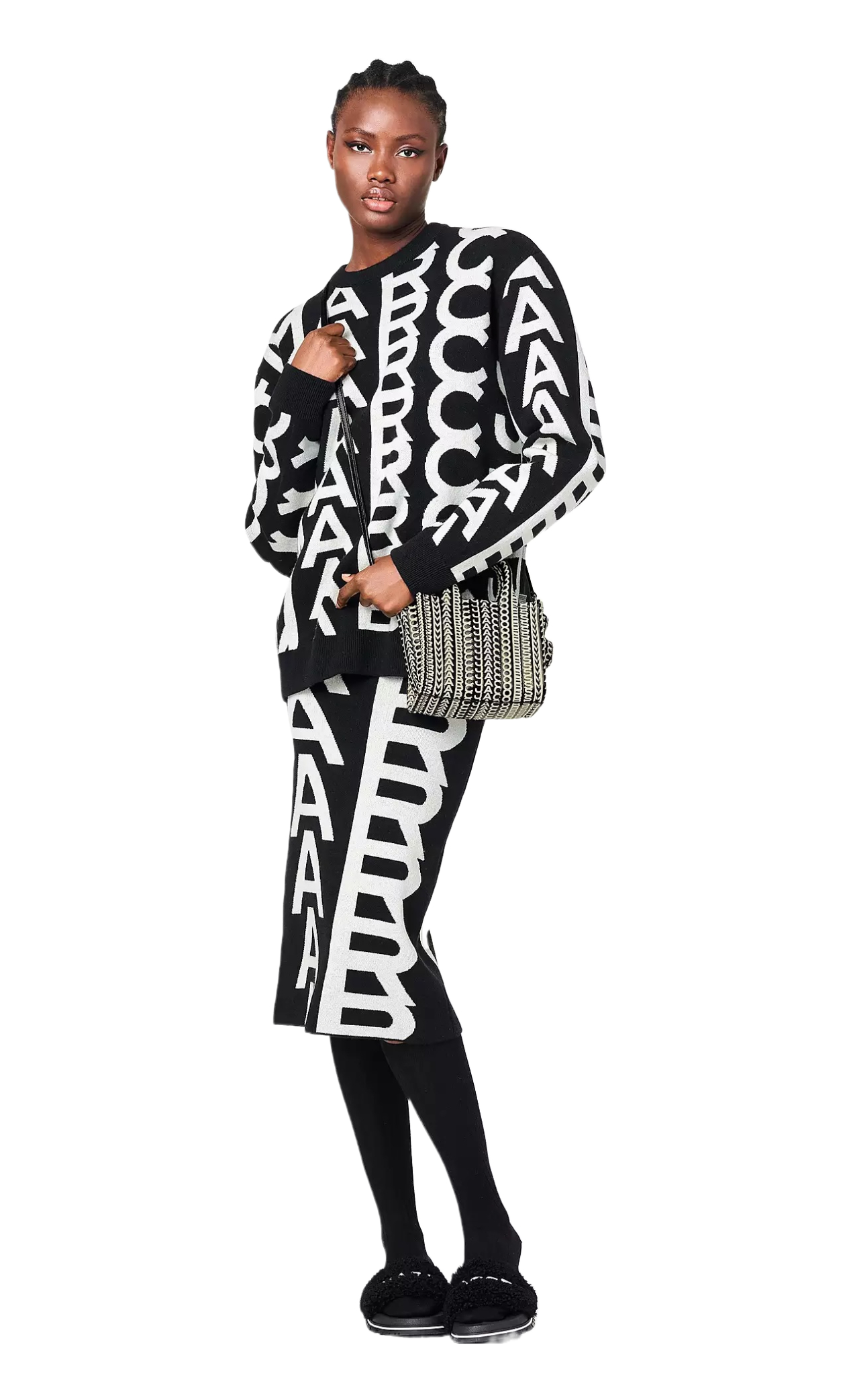 Venta De Bolso Saco Marc Jacobs - Monogram Cuero Micro Mujer Negros Blancos