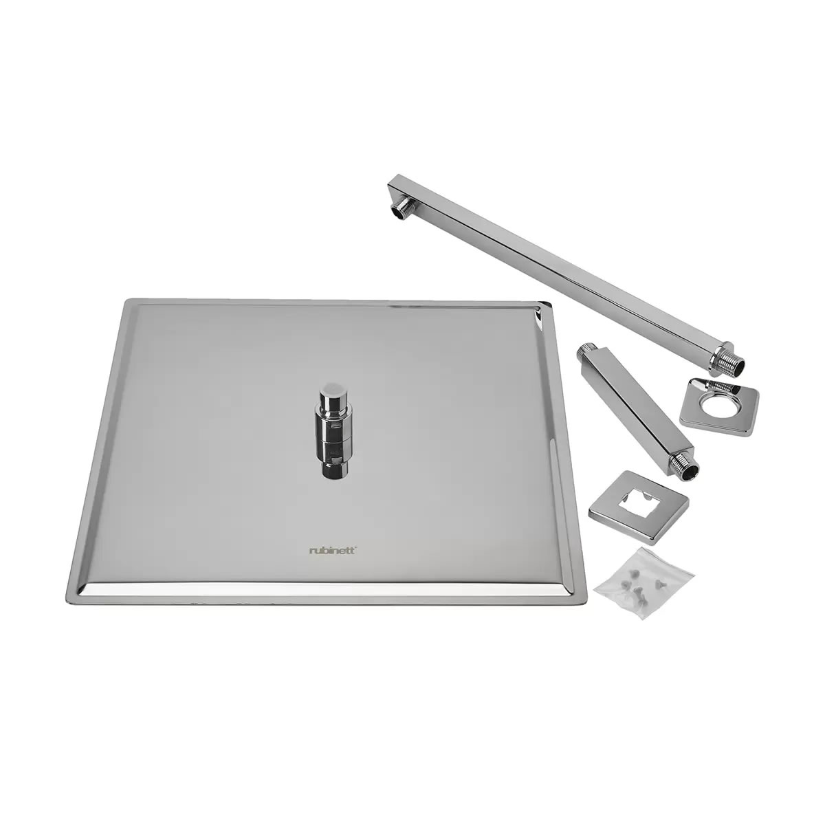 Regadera Cuadrada Jumbo Tipo Lluvia Rubinett XK-10-40C CST