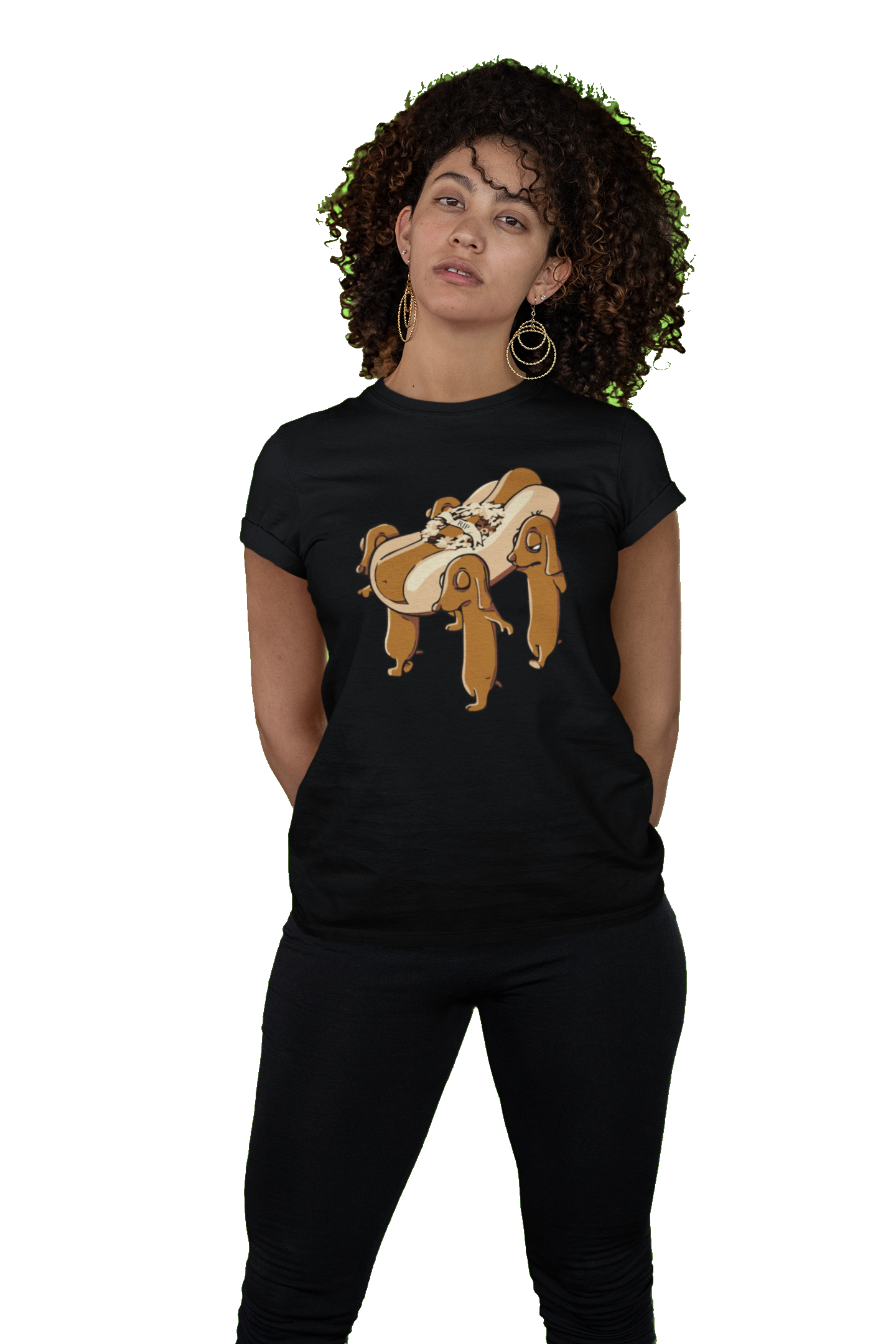 Playera Caballero Dama y Niño Perrito Caliente Meme Mascotas Perros